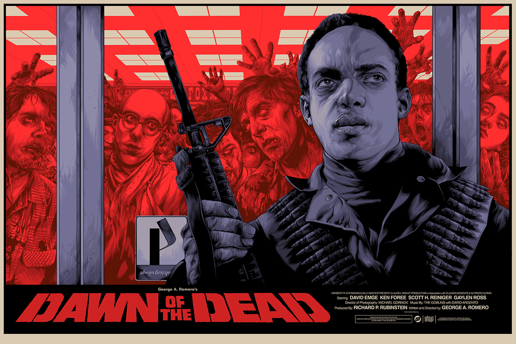 DAWN OF THE DEAD - METALLIC VARIANT Screenprinted Poster